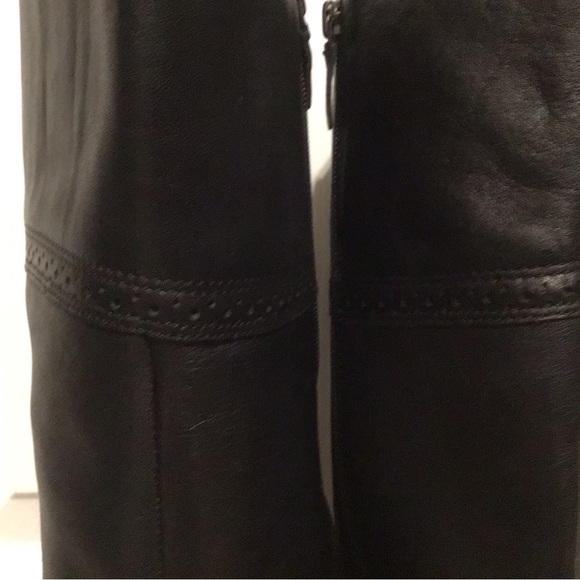 Talbots ALMOST NEW BARELY USED.  Black REAL leather boots with non-skid bottoms. - Picture 8 of 13